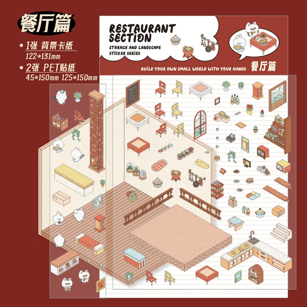 Miniature Scene Stickers Fun