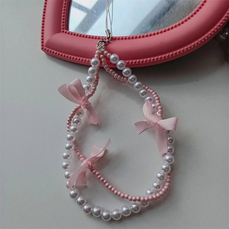 Beaded Bow Phone Charm