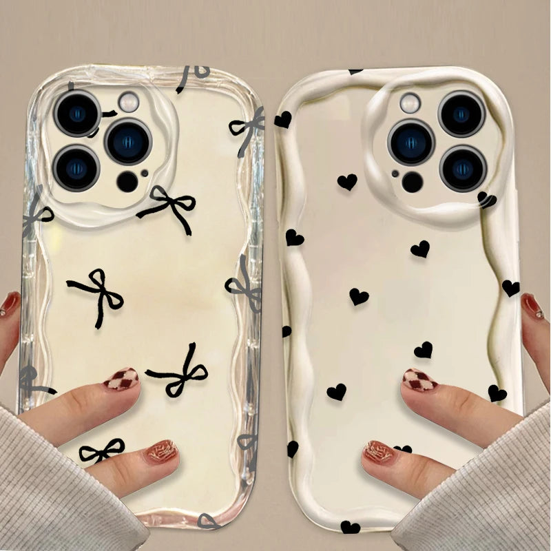 Chic Hearts & Bows iPhone Case