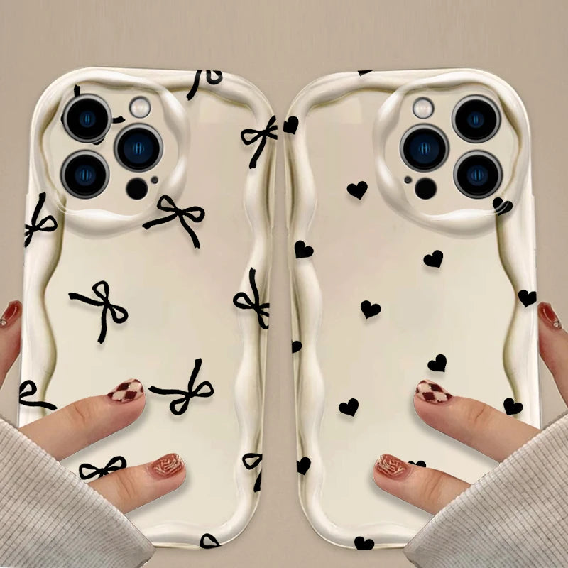 Chic Hearts & Bows iPhone Case